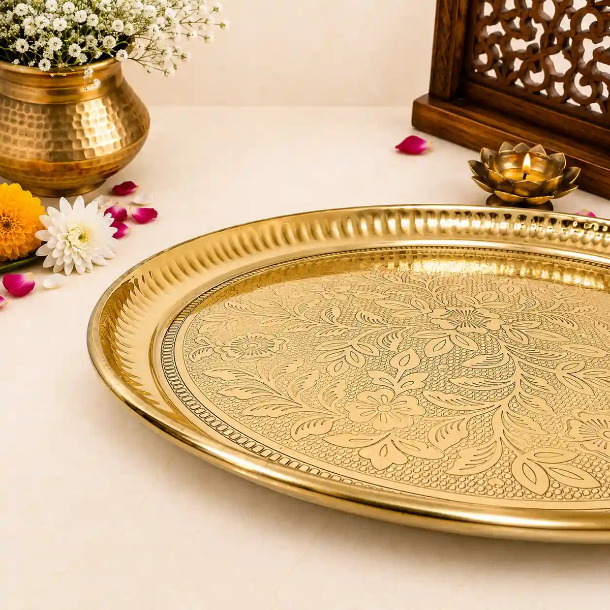 Elegance Handcrafted Pooja Thali Vedansh Craft