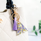 Lilac Dreams Alphabet A Resin Keychain Nestasia