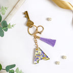 Lilac Dreams Alphabet A Resin Keychain Nestasia