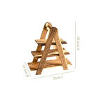 3 Tier Acacia Wood Serving Platter Stand Nestasia