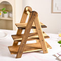 3 Tier Acacia Wood Serving Platter Stand Nestasia