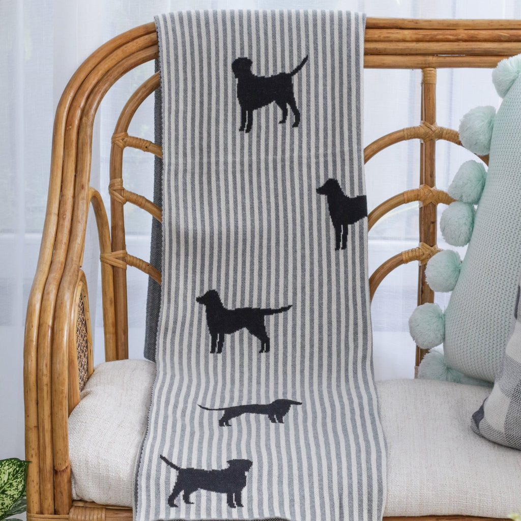 Grey Knitted Blanket Nestasia