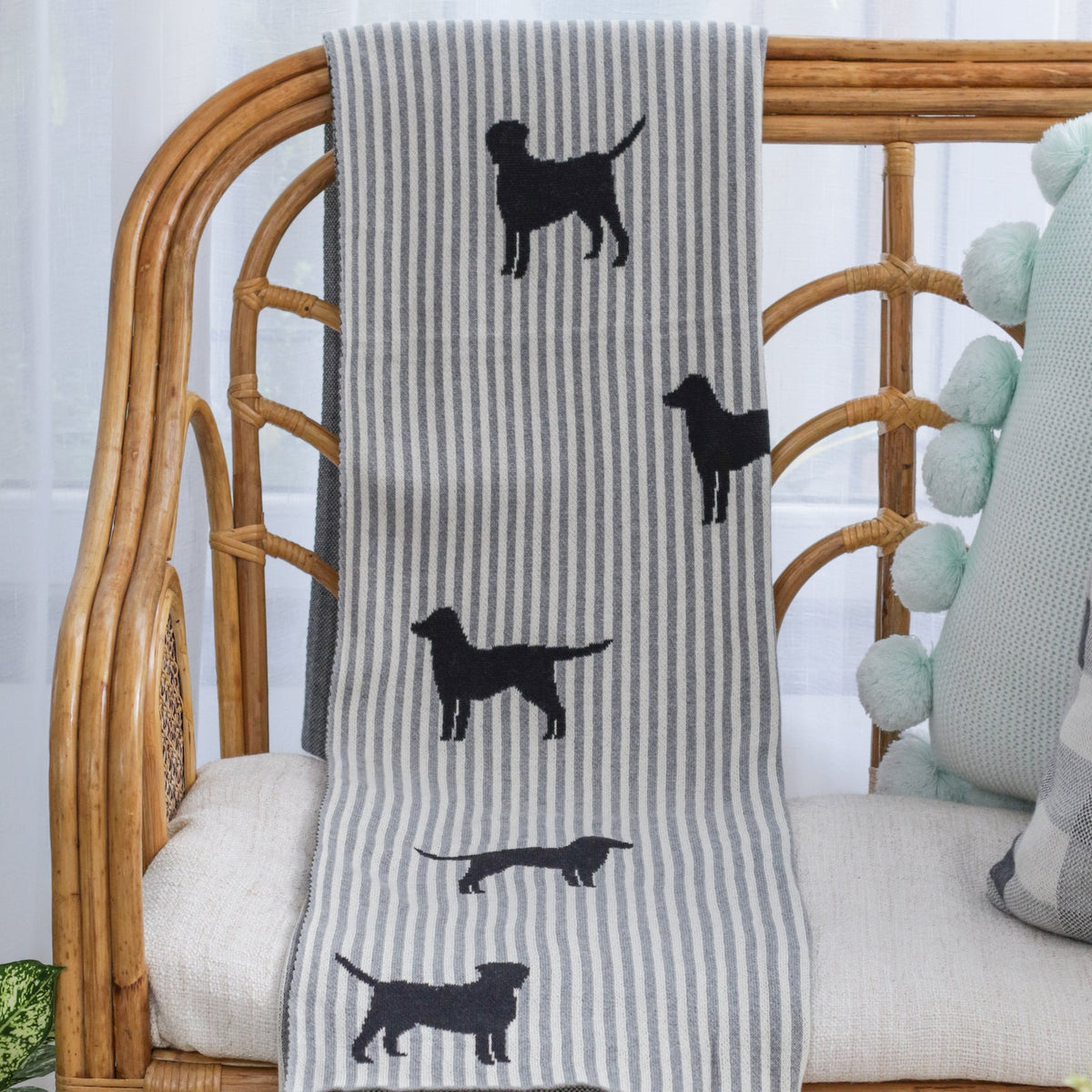 Grey Knitted Blanket Nestasia