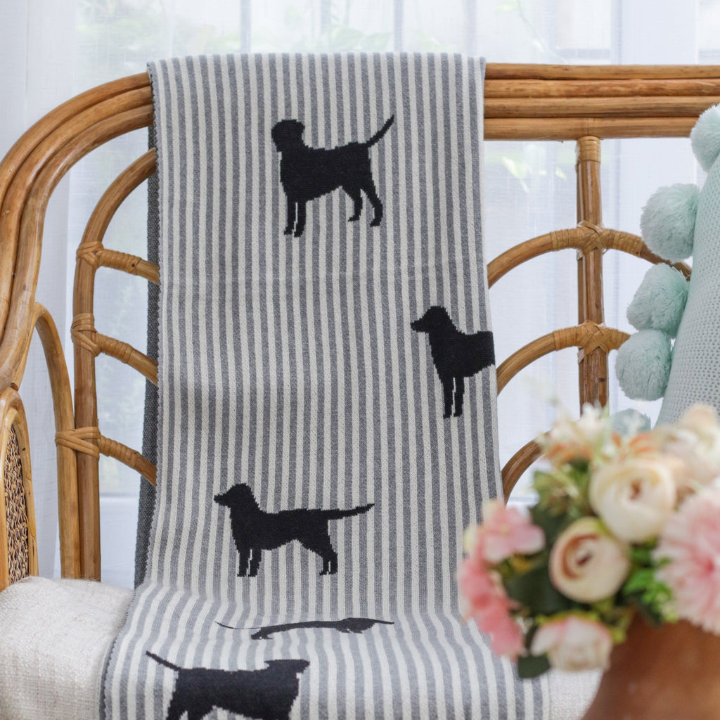 Grey Knitted Blanket Nestasia