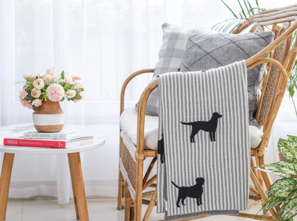 Grey Knitted Blanket Nestasia