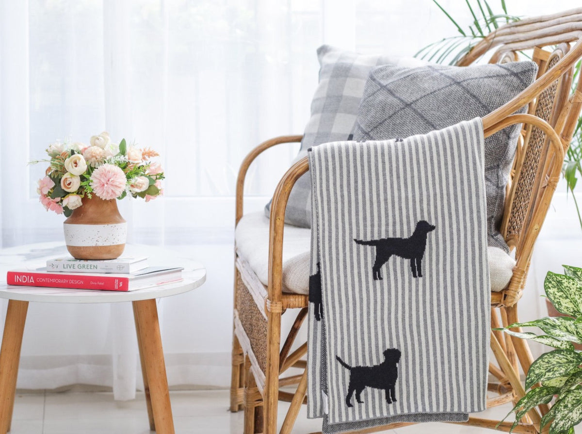Grey Knitted Blanket Nestasia