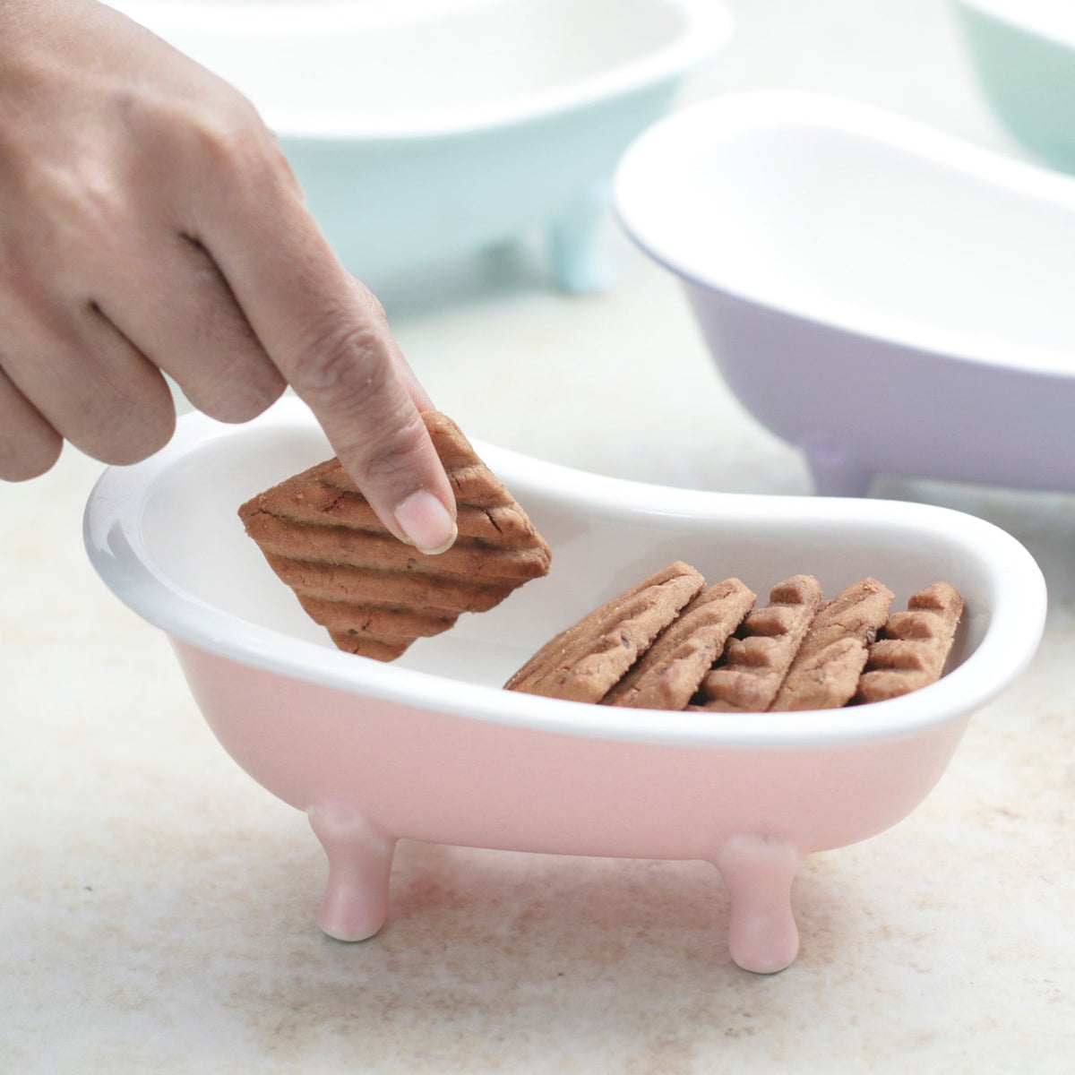 Pink Tub Ceramic Snack Bowl 200 ml Nestasia