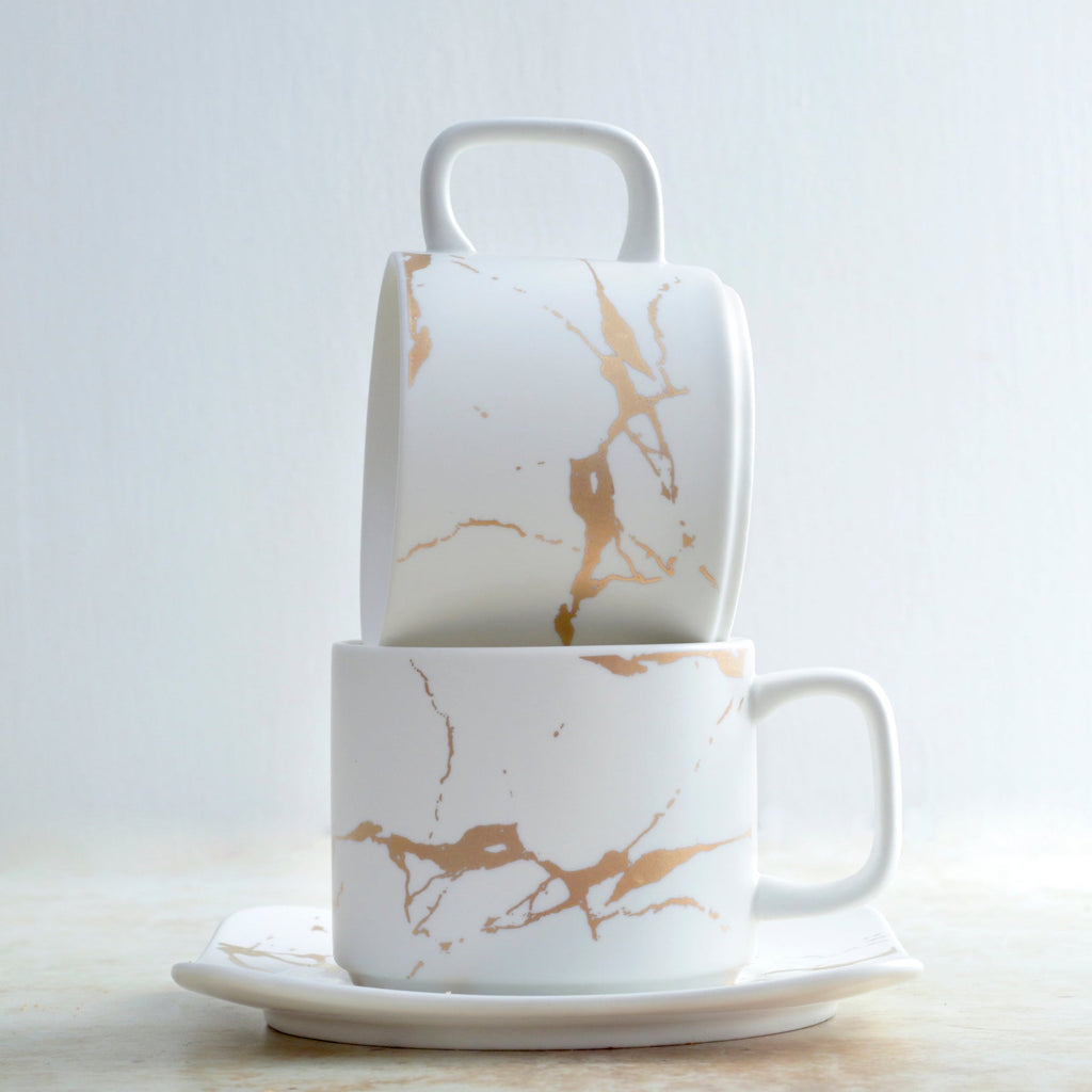 Marble Tea Cup and Saucer Nestasia
