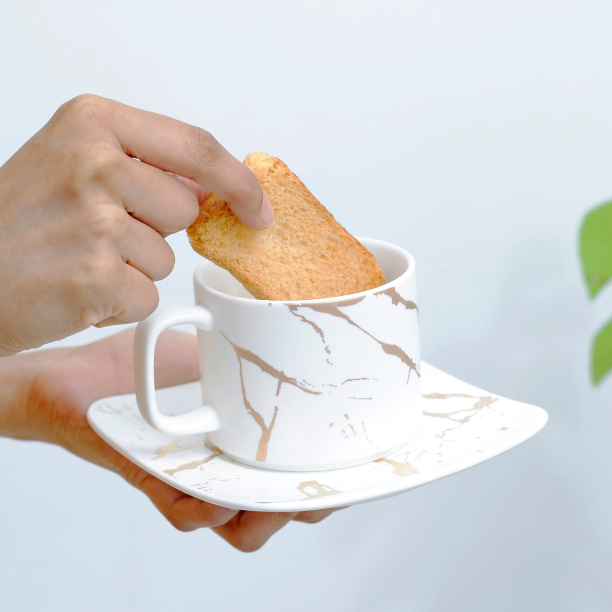 Marble Tea Cup and Saucer Nestasia