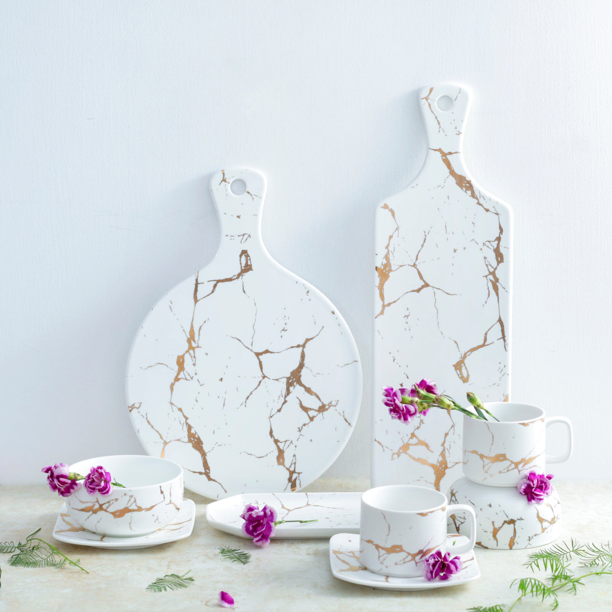 White Marble Bowl 400 ml Nestasia