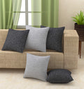 Yellow Weaves Jute Texture Cushion Covers, 16 X 16 Inches, Multicolour, Set of 5, 250 TC
