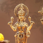 Brass Standing Vishnu Lakshmi Set (10.5 Inch) Vedansh Craft