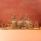 Brass Navdurga Idols Set (4.8 Inch) Vedansh Craft