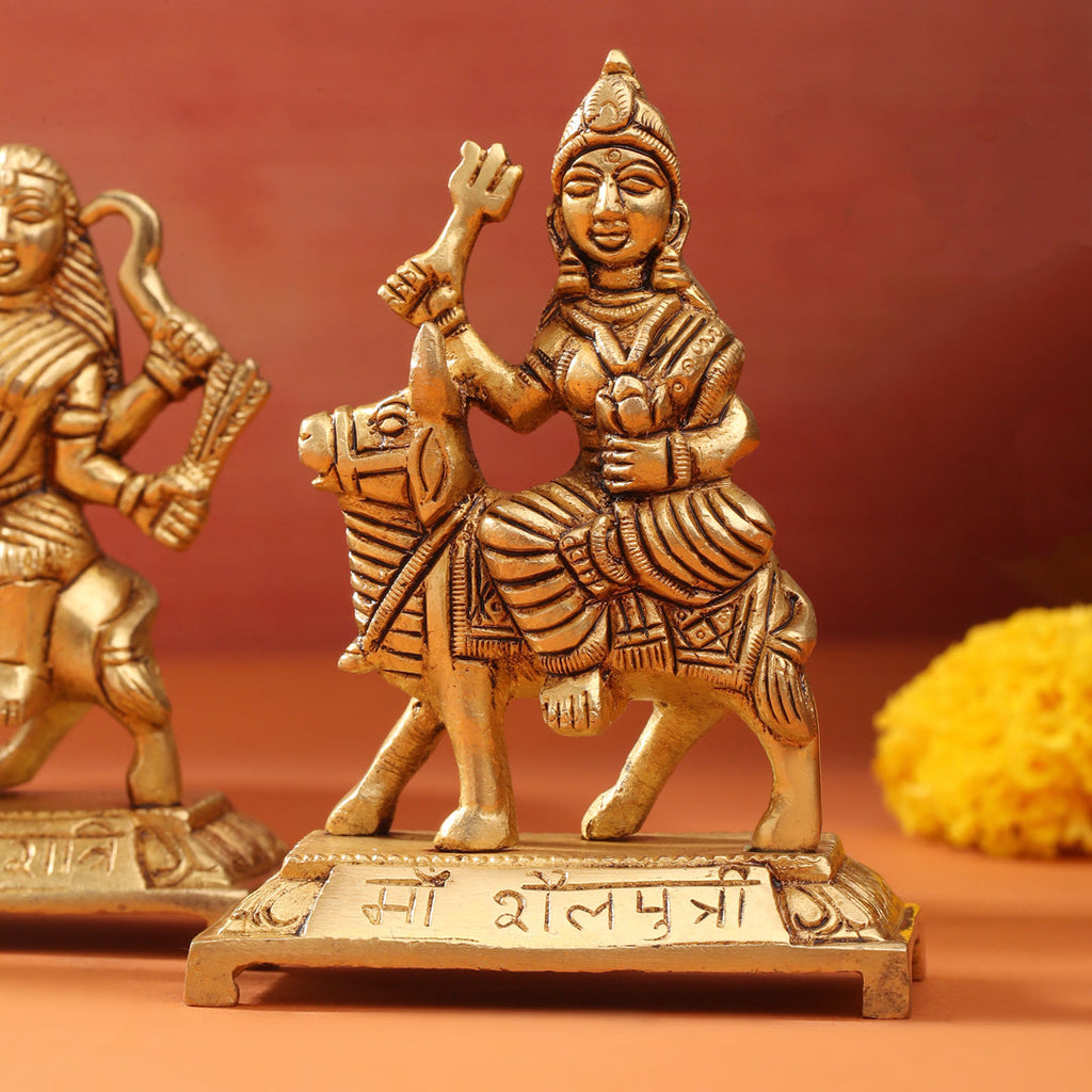 Brass Navdurga Idols Set (4.8 Inch) Vedansh Craft