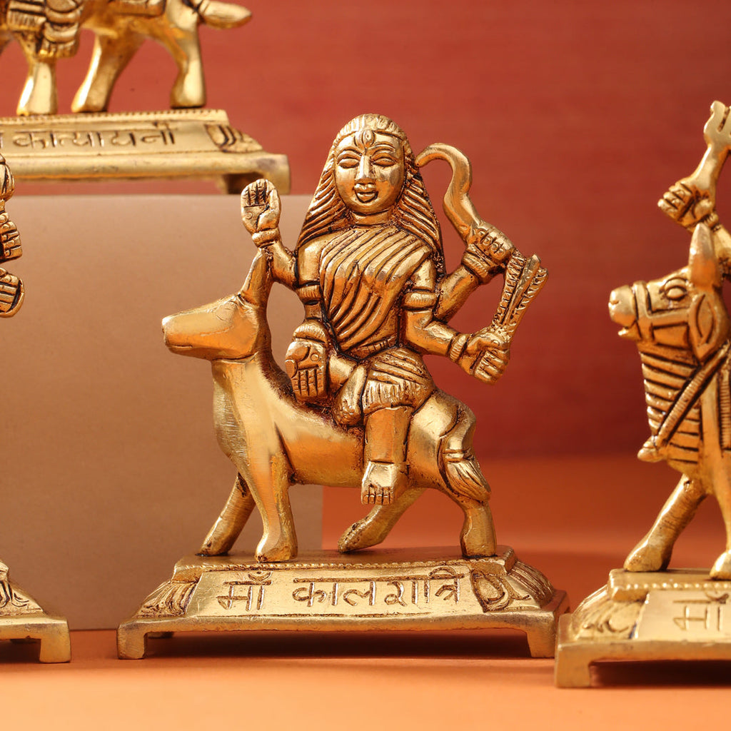 Brass Navdurga Idols Set (4.8 Inch) Vedansh Craft
