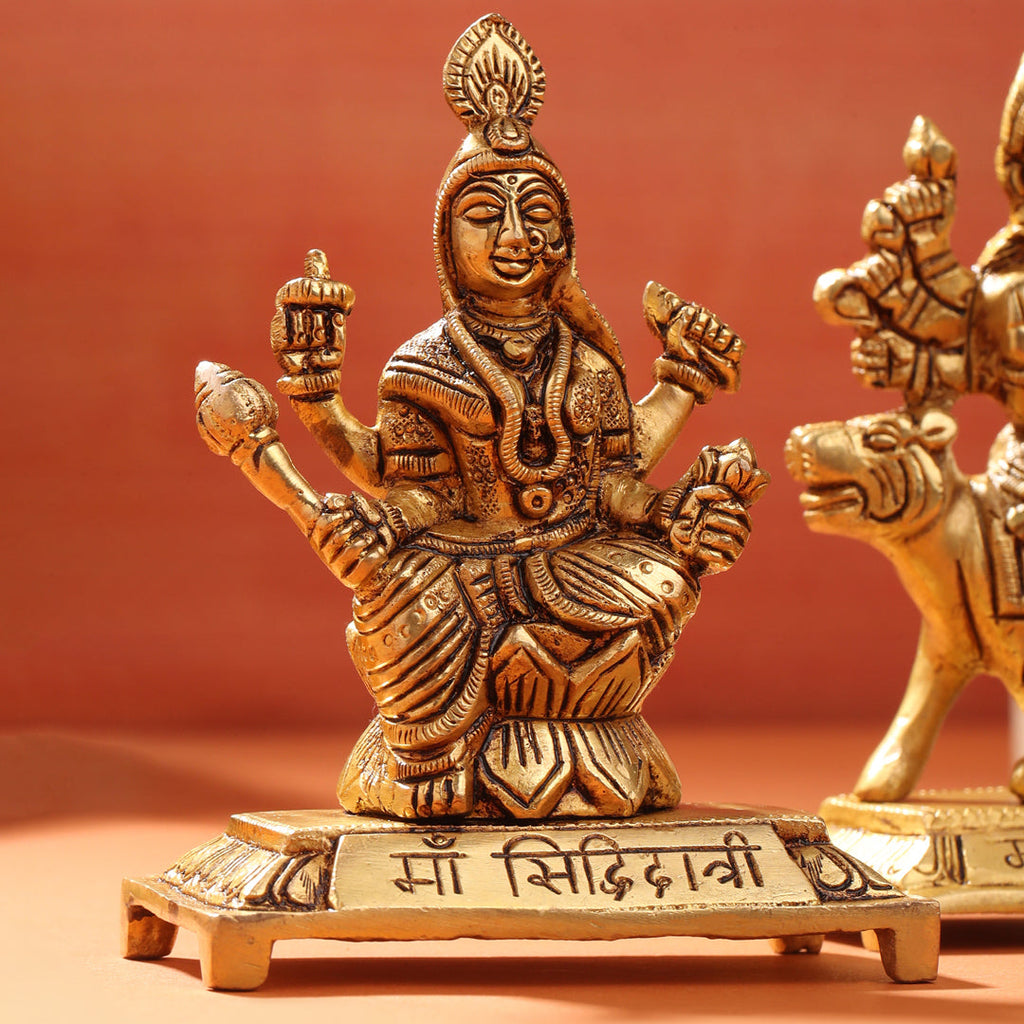 Brass Navdurga Idols Set (4.8 Inch) Vedansh Craft