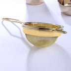 Brass Tea Strainer with Handle (9.5 Inch) Vedansh Craft