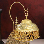 Handcrafted Brass Singhasan with Dome for Laddu Gopal Vedansh Craft