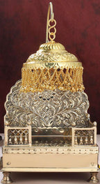 Handcrafted Brass Singhasan with Dome for Laddu Gopal Vedansh Craft