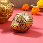 Brass Kalash with Coconut & Leaves (8 Inch) Vedansh Craft