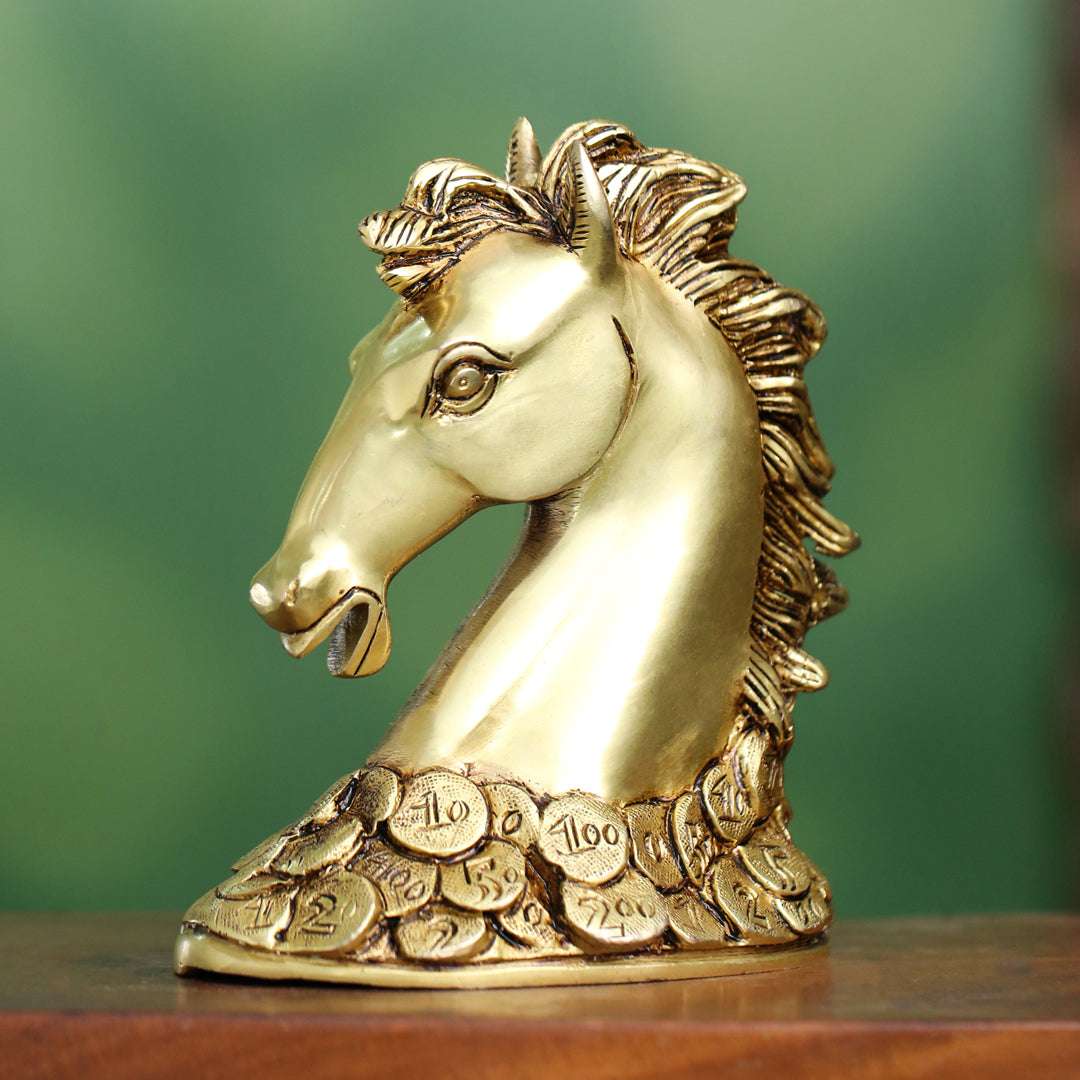 Brass Horse Head (7 Inch) Vedansh Craft