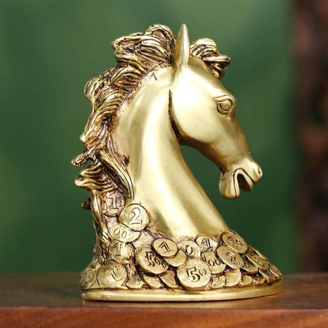 Brass Horse Head (7 Inch) Vedansh Craft