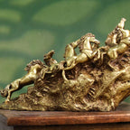 Brass Nine-Headed Horse Statue – Feng Shui Symbol of Power & Success (10.5 Inch) Vedansh Craft