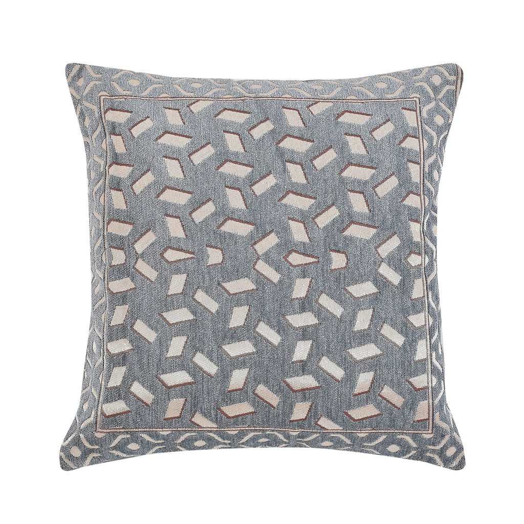 DECOMIZER Jacquard Geomteric Cushion Covers 24 Inch X 24 Inch Set Of 3 Ethnic Motifs 240 TC Cushion Covers,Design- Bricks,Color- Grey