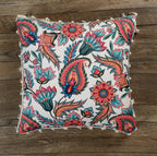 ishro home Premium Cushion Cover 16 inch x 16 inch | Set of 5 – Soft European Standard Fabric, Frill Design, Machine Washable | (5, Paisley Fiesta, 16x16 Inch)