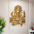 KridayKraft Metal Ganesha ji Statue,Ganpati Wall Hanging Sculpture Lord Ganesh Idol Lucky Feng Shui Wall Decor Your Home, Office,Religious Gift Article Decorative,Showpiece Figurines.