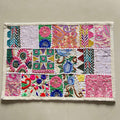 ATRANGI STUDIO Patchwork Table Mat | Traditional Rajasthani Khambadiya Placemat | Handmade Reusable Dining Table Mat for Home Decor | Colourful Dining Setup | 12x18 Inch, White