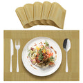 SLEEKBODE™ Dining Table Mats 6 Pieces Waterproof | Placemats for Dining Table | Heat Resistant Mats for Dining Table Accessories | Bed Side Table Mats | Table Placemats | Dining Table Cover | Foodmat Kafalo
