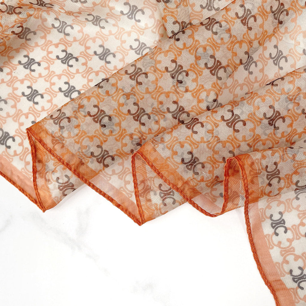 CrossKulture Floral Print Chiffon Scarf - 185 x 135 cm, Lightweight, Soft, Women's Accessory (Colour7)