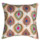 Vendola Mocha Microfiber Satin 250TC Cushion Pillow Covers, Coffee Brown, Set of 5(Motif,24x24)