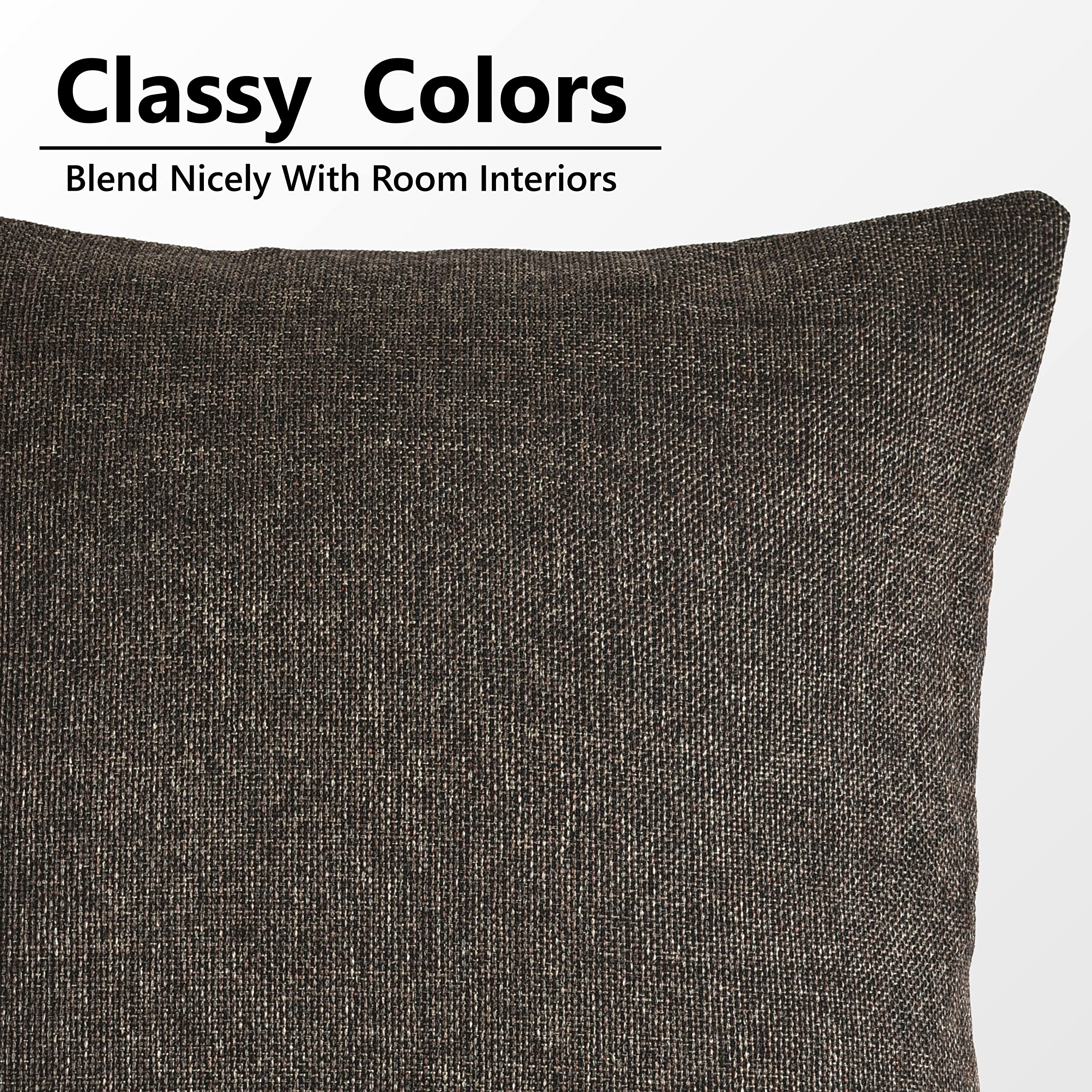 Yellow Weaves Jute Texture Cushion Covers, 16 X 16 Inches, Brown, 1 Piece-250 TC