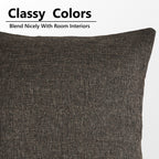 Yellow Weaves Jute Texture 250 TC Cushion Covers, 12 X 12 Inches, Brown, 1 Piece