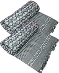 Cotonine - Cotton Single Size, Solapur Chaddar Blanket, Bottle Green Color, Pack of 2, Skin Friendly