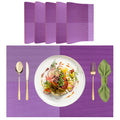 SLEEKBODE™ Dining Table Mats 6 Pieces Waterproof | Placemats for Dining Table | Heat Resistant Mats for Dining Table Accessories | Bed Side Table Mats | Table Placemats | Dining Table Cover | Foodmat