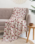 DMAASA Handmade 100% Cotton Hand Block Print Floral Flamingo Sofa Throw Blanket for Couch & Car, 50x70 Inches or 127cm x 178cm (Multi-Color_010) Kafalo