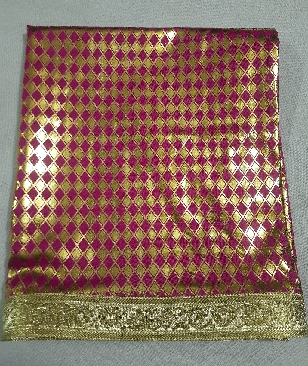 Lakshmi Maa Collection's Rumala Sahib Double Set Magenta with gota (4 PEC.)