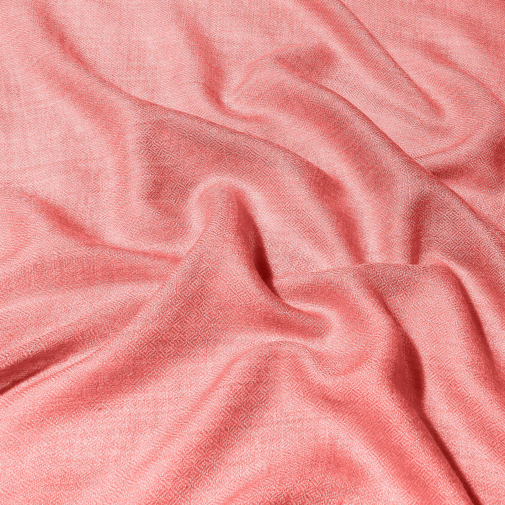 MUFFLY Women's Solid Blended Shawl (MW-20_Peach_Free Size)