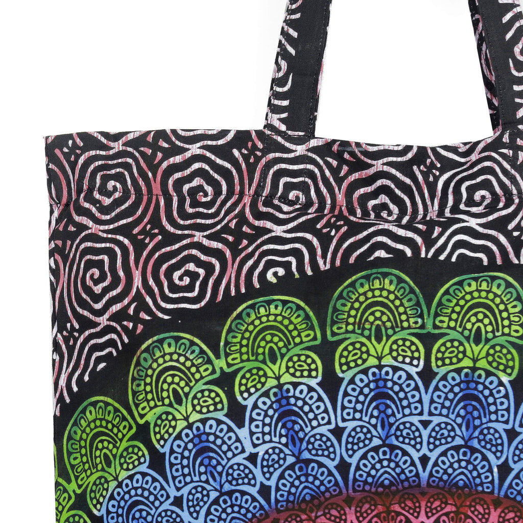 Ravaiyaa - Attitude is everything Cotton Shopping Bag Purse Bags Women Tote Shoulder Handbag (Hand Painted Bag - 14)
