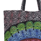 Ravaiyaa - Attitude is everything Cotton Shopping Bag Purse Bags Women Tote Shoulder Handbag (Hand Painted Bag - 14)