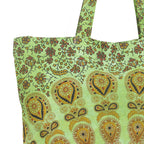 Ravaiyaa - Attitude is everything Cotton Shopping Bag Purse Bags Women Tote Shoulder Handbag (Green Dyed Mandala Bag - 16)