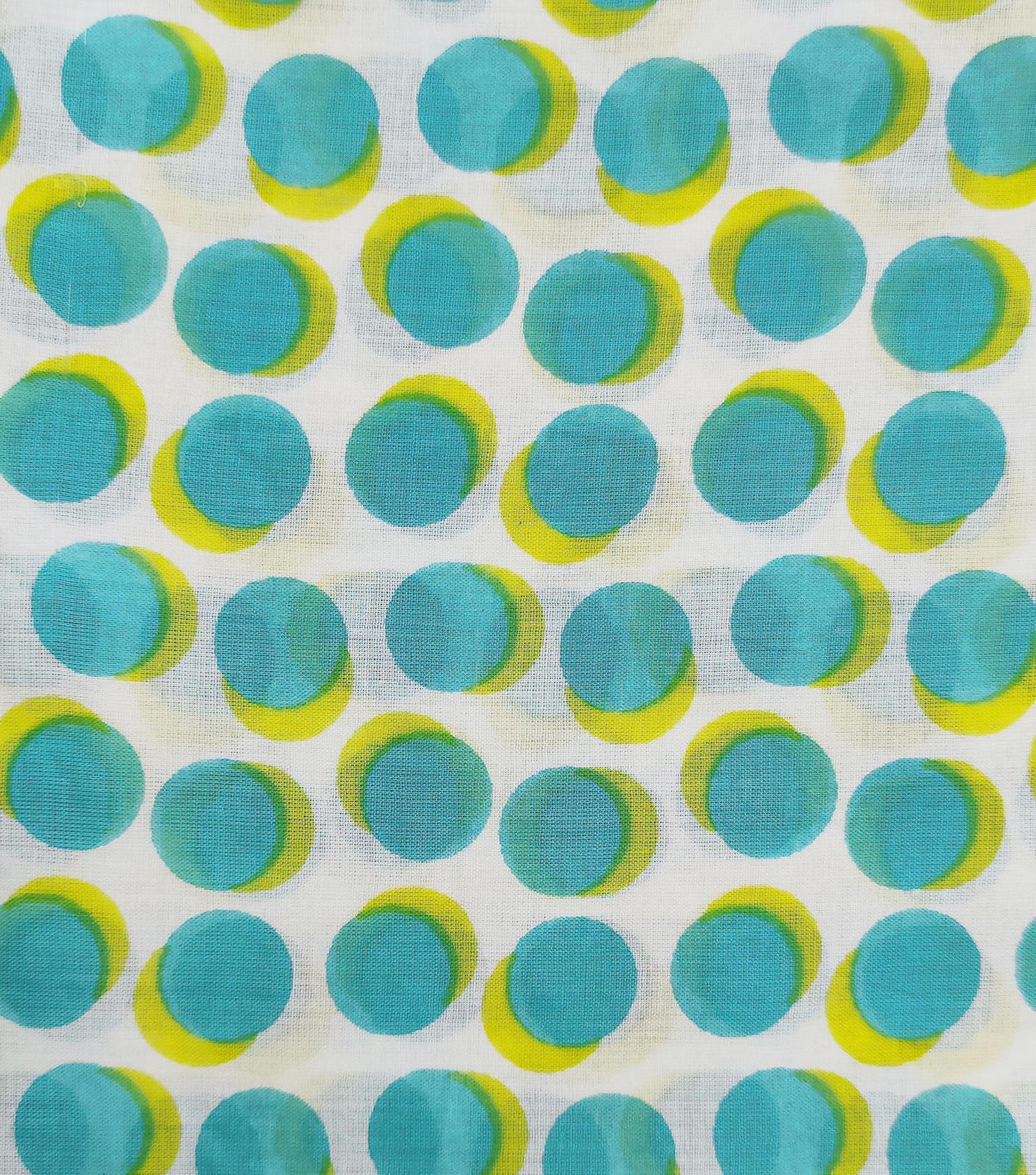 Fabtone Women’s 100% Soft Cotton Scarf/Stole White Turquoise Polka Dot Pattern – Lightweight, Accessory for Neck Covering – 100 x 180 cm
