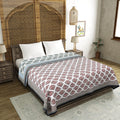 BLOCKS OF INDIA 100% Cotton Dohar King Size Reversible Hand Block Printed Malmal Summer Dohar/Blanket (Color 2) Kafalo