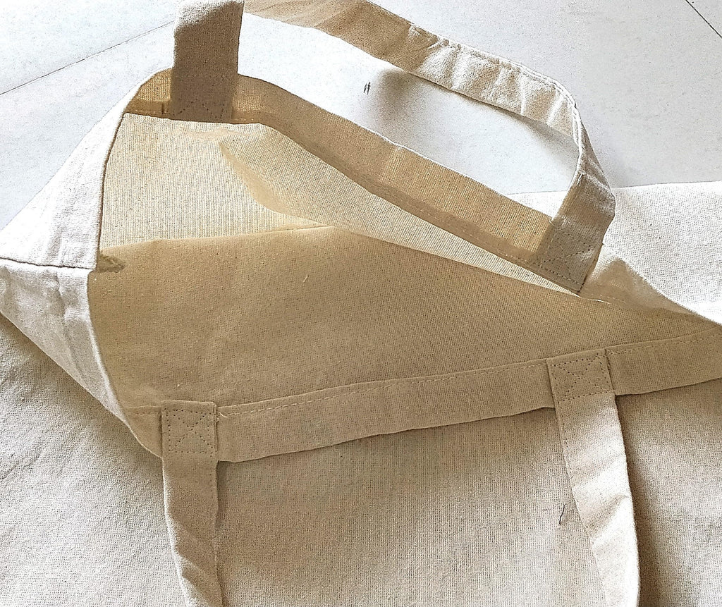 GRAICOT 100% Cotton Tote Bags (Pack of 4, 16x14 Inch) - 150 GSM Medium Size Eco-Friendly Unbleached Canvas Tote Bag for Grocery Shopping, Storage, DIY Painting & Craft