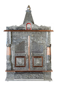 Brilliant Home Designs Aluminium and Copper Oxidized Home Temple Size- L-15 B-7 with Dome