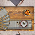 SHILP KATHA Handmade River Grass Dining Table Mats Set of 6 with Runner | Heat Resistant Reversible Placemats | Zero Plastic Natural Madurkathi Eco Friendly | Rustic Boho Décor | Blissful Tablemats Kafalo