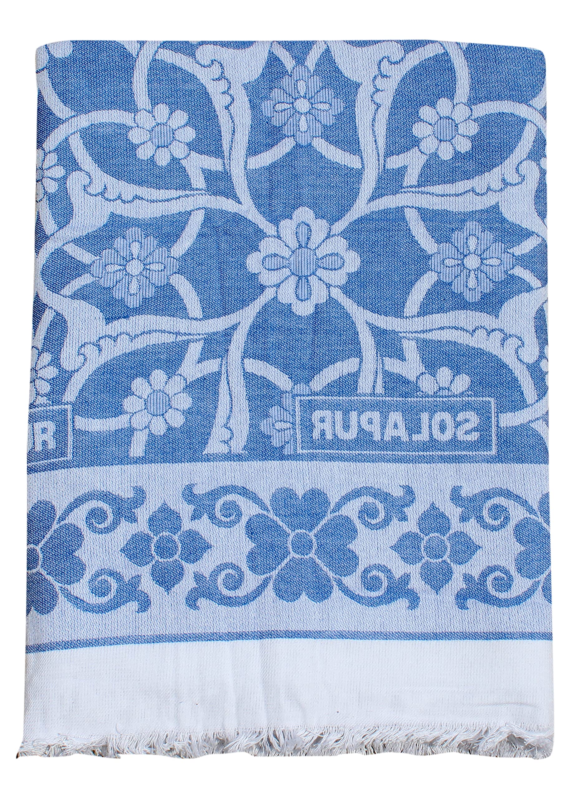 Mandhania Cotton Soft Light Weight Single Bed Solapur Chaddar , Yellow Kafalo